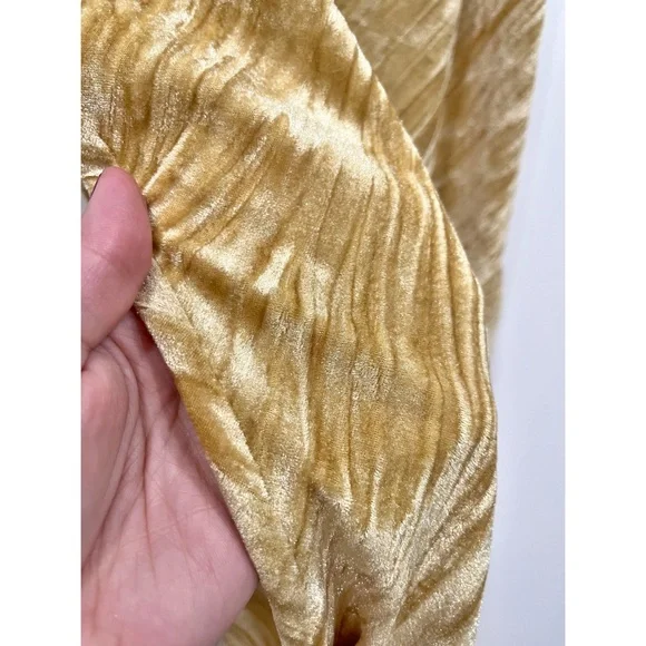 Free People Noa Velvet Slip Skirt in Gold - Picture 6 of 9
